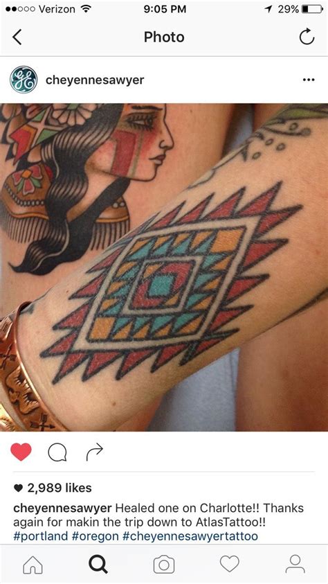 Image Result For Color Navajo Triangle Tattoos With Images Baby