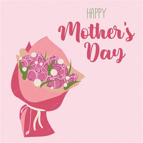 Premium Vector Happy Mothers Day Greeting Card Mother S Day Calligraphy Card Poster Vector