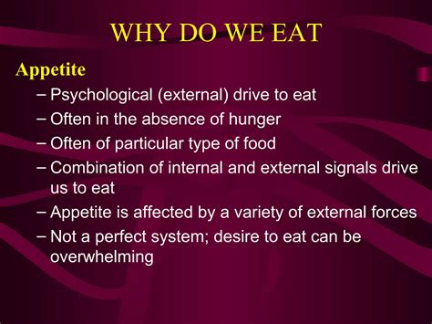 Appetite Regulation Ppt