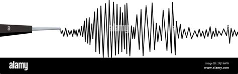 Seismograph Earthquake Or Polygraph Test Wave Seismogram Vibration Or Magnitude Recording Chart