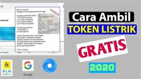 Cara Mendapatkan TOKEN LISTRIK Gratis Selama 3 Bulan 2020 YouTube