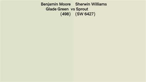 Benjamin Moore Glade Green 498 Vs Sherwin Williams Sprout SW 6427