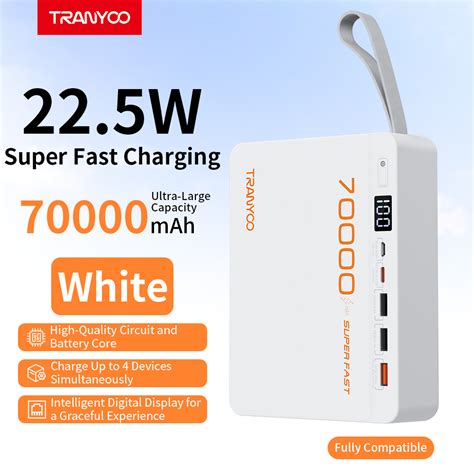 Tranyoo F17 70000mAh Powerbank Original Super Fast Charging 22 5W 2