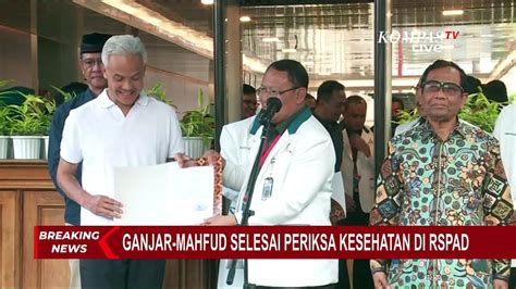 Breaking News Ganjar Mahfud Selesai Jalani Rangkaian Pemeriksaan