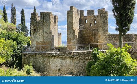 Tomar Aqueduct Templar Castle Portugal Historic Stock Image - Image of ...