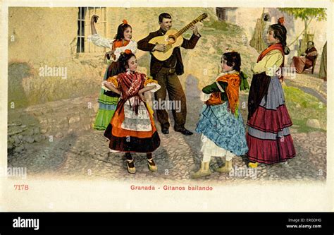 Los Gitanos Bailando Granada España Las Mujeres Gitanas Bailando