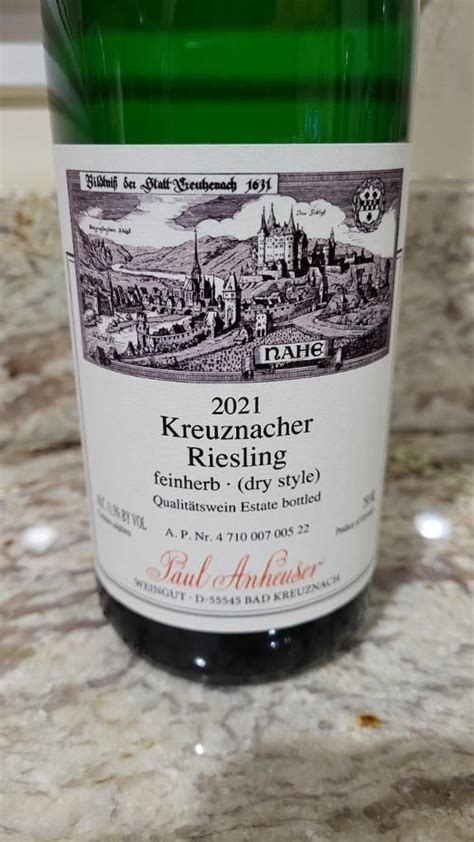 2021 Paul Anheuser Kreuznacher Hinkelstein Riesling Kabinett Trocken