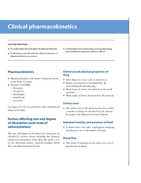 Solution Clinical Pharmacokinetics Lecture Notes For Pharmacy Studypool