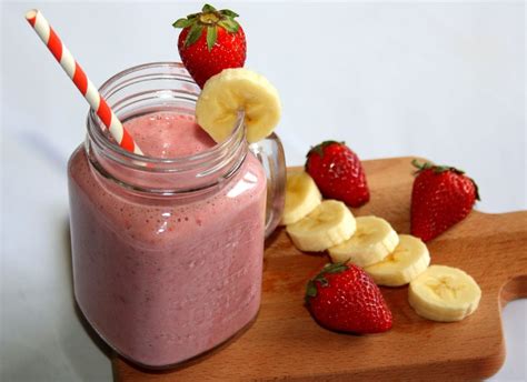 Smoothie Fraise Et Banane Amandine Cooking