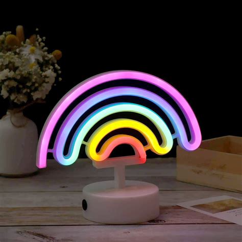 Rainbow LED Neon Lamp, Rainbow Neon Lamp, Rainbow Desk Lamp