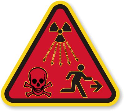 Radiation Warning Symbol Sign - Radiation Hazard Sign, SKU: K-7709 ...