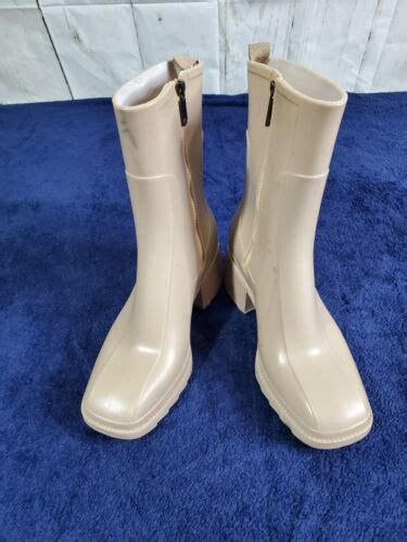 Cape Robbin Block Chunky Heel Boots Nude Gem
