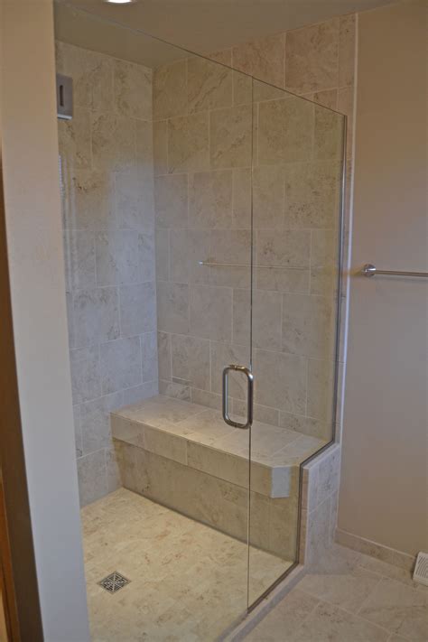 Custom Heavy Glass Shower Door And Notched Panel Shower Doors Glass