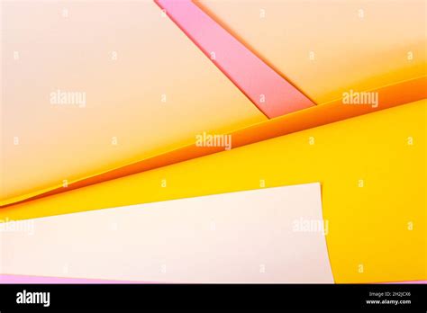 Abstract Geometric Light Pink And Yellow Shades Blank Paper Background