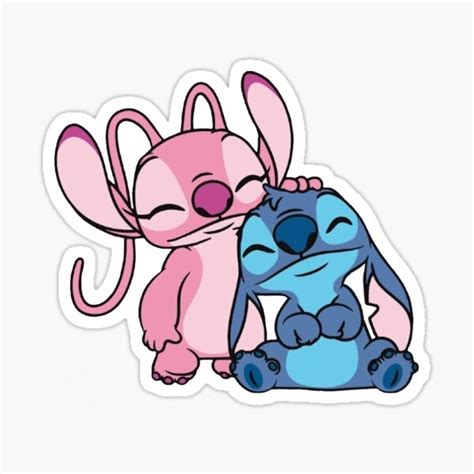 Stitch And Angel Sticker For Sale By Lauretta70 Redbubble