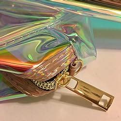 Amazon HRX Package Clear Iridescent Holographic Makeup Bag 2pcs