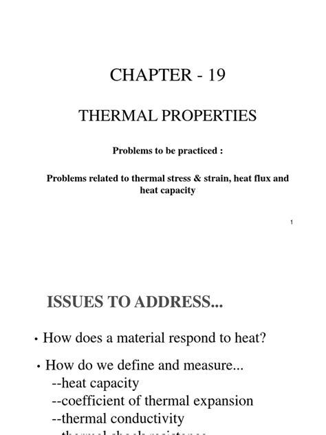 Chapter 19 Thermal Properties Pdf Heat Capacity Thermal