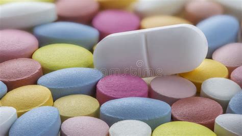 Tablets Of Different Colors Antibiotic Resistance Tablets From