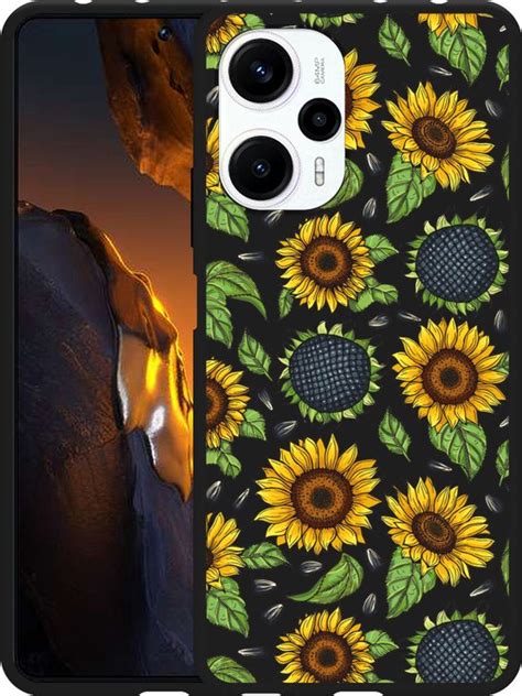 Cazy Hoesje Zwart Geschikt Voor Poco F Sunflowers Bol