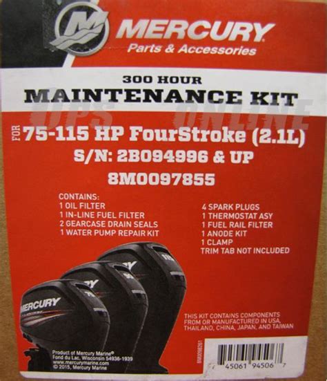 Oem Mercury Hour Maintenance Kit Hp Stroke L