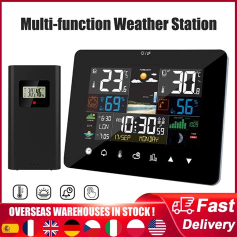 Station météo multifonction réveil thermomètre et hygromètre écran