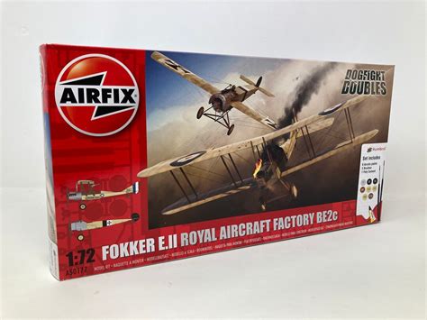 Airfix Fokker Eii Royal Aircraft Factory Be2c 172 Scale Model Kit New