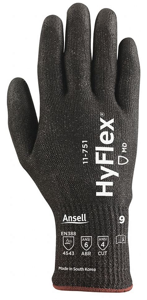 HYFLEX Coated Gloves S 7 ANSI Cut Level A4 Palm Dipped