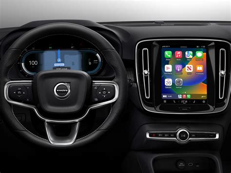 Volvo Xc Recharge Navigation On Driver Display With Apple Carplay