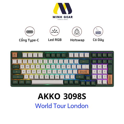 Mua Bàn phím AKKO 3098S World Tour London Hotswap Foam tiêu âm RGB