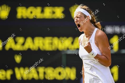 Victoria Azarenka Blr Celebrates Breaking Heather Editorial Stock Photo