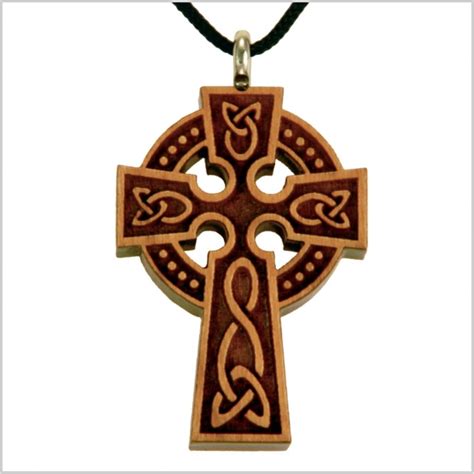 Necklace, wooden celtic cross – Joseph's Inspirational