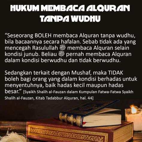 Hukum Baca Quran Tanpa Wuduk Amari Has Joyce