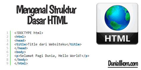 Belajar HTML Dasar Mengenal Struktur Dasar HTML Duniailkom