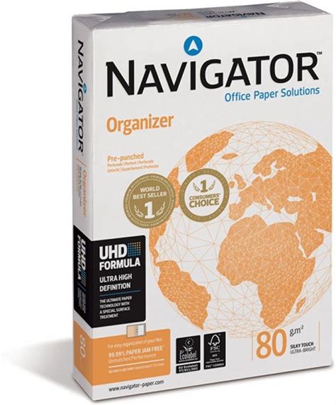 Papier Ksero NAVIGATOR ORGANIZER FSC A4 Klasa A 80 Gsm 500 Ark 4