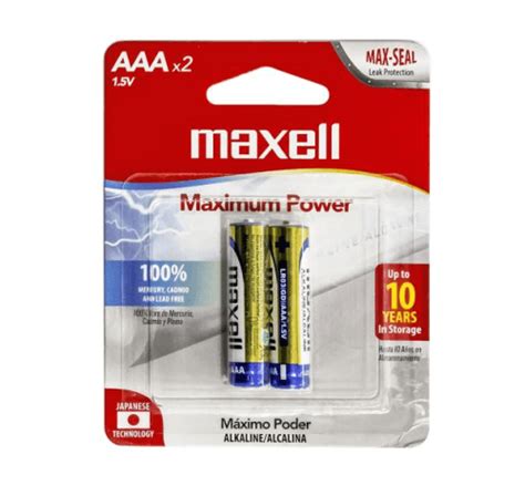 Pilas Alcalinas Aaa X V No Recargable Maxell Comsucre Online