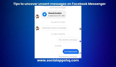 How To See Unsent Messages On Facebook Messenger Socialappshq