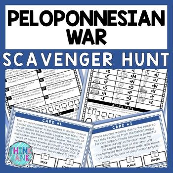 Peloponnesian War Scavenger Hunt Reading Comprehension Activity