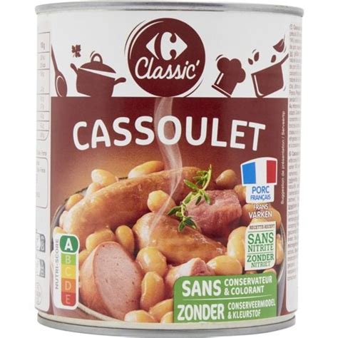 Plat Cuisiné Cassoulet Carrefour Classic La Boite De 840g à Prix Carrefour