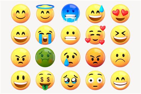 3d Emoticons Collage Element Expression Premium Psd Rawpixel