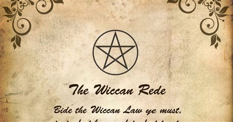 My Wiccan Thoughts The Wiccan Rede