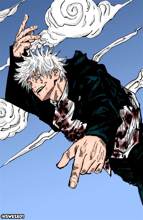 Jujutsu Kaisen chapter 75: Gojo falling (color by me) : r/JuJutsuKaisen