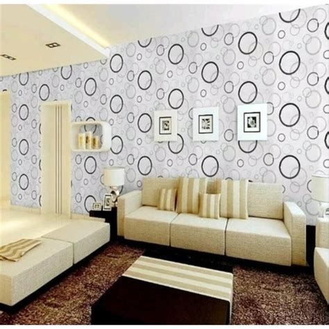 Jual WALLPAPER DINDING MOTIF POLKADOT HITAM DASAR PUTIH Shopee Indonesia