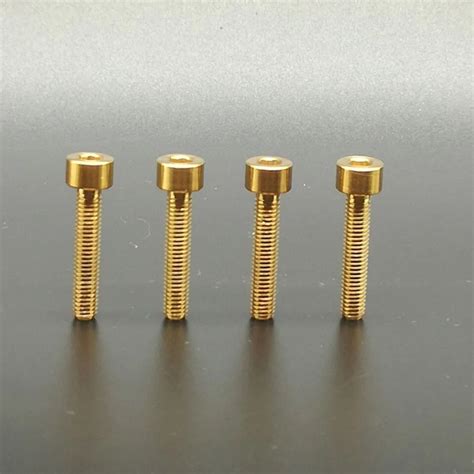 Pcs Lot M X Mm Gold Titanium Alloy Bike Brake Levers Fixed Screws