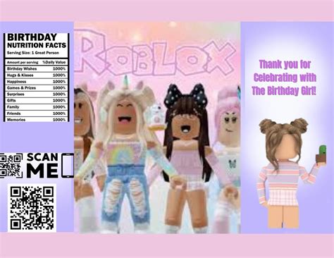 Girl Roblox Party Theme - Etsy