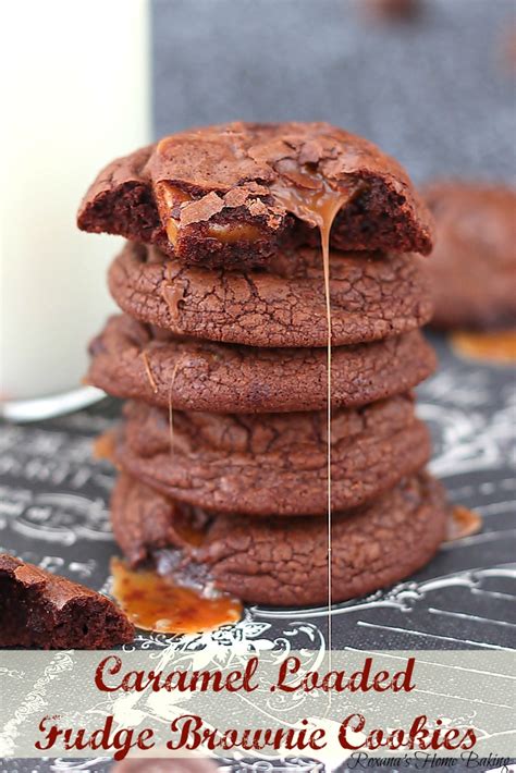 Caramel Chocolate Fudge Brownie Cookies Recipe