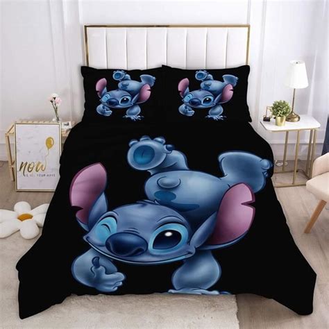 Zhmao Parure De Lit Stitch Lilo Stitch Housse De Couette Avec Taie