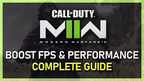 Modern Warfare 2 How To Boost Fps And Increase Performance Youtube