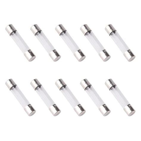 SMIN Lot De 10 Fusibles Rapides En Verre F10AL 250 V 6 X 30 Mm 10 A