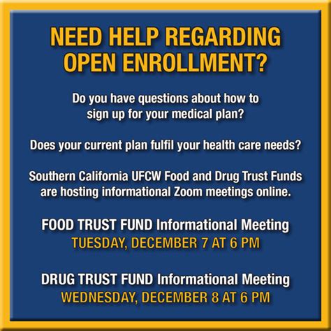 Open Enrollment Info Meetings Ufcw Local