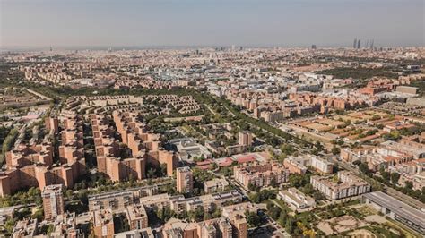 Premium Photo Aerial View Of Madrid From The Outskirts